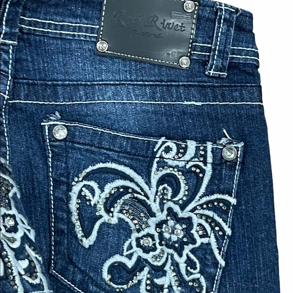 Red Rivet Jeans Size 3 in Juniors - Picture 5 of 6